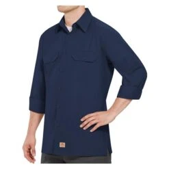 Men's Red Kap Solid Long Sleeve Ripstop Shirt 25 Men's Red Kap Solid Long Sleeve Ripstop Shirt -Clothing Store 2 650 red kap solid long sleeve ripstop shirt navy