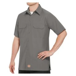 Men's Red Kap Solid Ripstop Shirt 22 Men's Red Kap Solid Ripstop Shirt -Clothing Store 2 650 red kap solid ripstop shirt gray