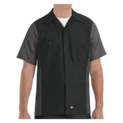 Men's Red Kap Two-Tone Crew Shirt 22 Men's Red Kap Two-Tone Crew Shirt -Clothing Store 2 650 red kap two tone crew shirt black charcoal