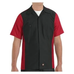 Men's Red Kap Two-Tone Crew Shirt 19 Men's Red Kap Two-Tone Crew Shirt -Clothing Store 2 650 red kap two tone crew shirt black red