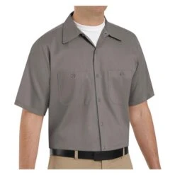 Men's Red Kap Wrinkle Resistant Cotton Work Shirt -Clothing Store 2 650 red kap wrinkle resistant cotton work shirt graphite gray