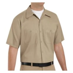 Men's Red Kap Wrinkle Resistant Cotton Work Shirt -Clothing Store 2 650 red kap wrinkle resistant cotton work shirt khaki