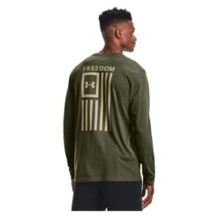 Men's Under Armour Freedom Flag Long Sleeve T-Shirt -Clothing Store 2 650 under armour freedom flag long sleeve t shirt marine od green