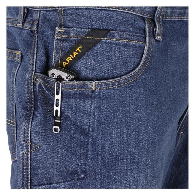 Men's Ariat Rebar M4 Relaxed DuraStretch Basic Boot Cut Jeans 6 Men's Ariat Rebar M4 Relaxed DuraStretch Basic Boot Cut Jeans - Image 4