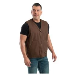 Men's Berne Workwear Washed V-Neck Vest -Clothing Store 3 650 berne workwear washed v neck vest bark