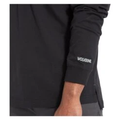 Men's Wolverine Guardian Cotton Long Sleeve Pocket T-Shirt -Clothing Store 4 650 wolverine guardian cotton long sleeve pocket t shirt black