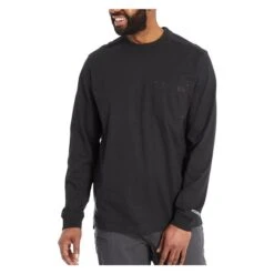 Men's Wolverine Guardian Cotton Long Sleeve Pocket T-Shirt -Clothing Store 5 650 wolverine guardian cotton long sleeve pocket t shirt black